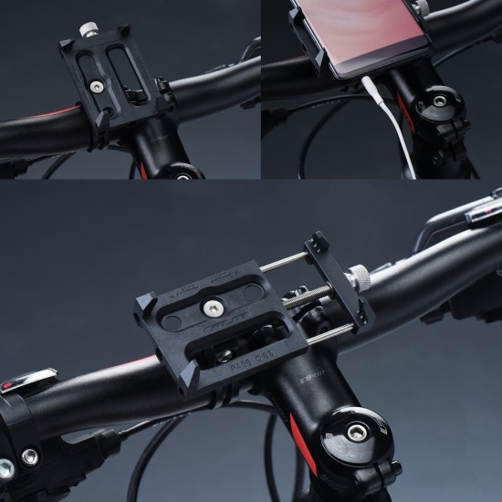 Gub G84 ABS Universal Bike Phone holder - Melns - Universāls telefona turētājs uz velo / moto stūres