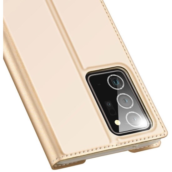 Dux Ducis Skin Pro series priekš Samsung Galaxy Note 20 N980 - Zelts - sāniski atverams maciņš ar stendu