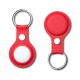 PU Leather Protective Case with Metal Key Ring для Apple AirTag - Красный - чехол / брелок из искусственной кожи для беспроводного устройства отслеживания