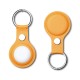 PU Leather Protective Case with Metal Key Ring priekš Apple AirTag - Oranžs - mākslīgās ādas apvalks / piekariņš bezvadu izsekošanas ierīcei