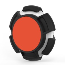 PC Protective Magnetic Attaching and Adhesive Adhering Cover priekš Apple AirTag - Melns - magnētisks / pielīmējams plastikāta apvalks bezvadu izsekošanas ierīcei