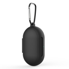 Silicone Protective Case with Hook priekš Samsung Galaxy Buds / Buds Plus - Melns - silikona apvalks ar karabīni bezvadu austiņu lādēšanas ierīcei