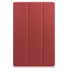 Tri-fold Stand PU Smart Auto Wake/Sleep Leather Case priekš Lenovo Tab P11 TB-J606 / P11 Plus TB-J616 - Bordo - sāniski atverams maciņš ar stendu