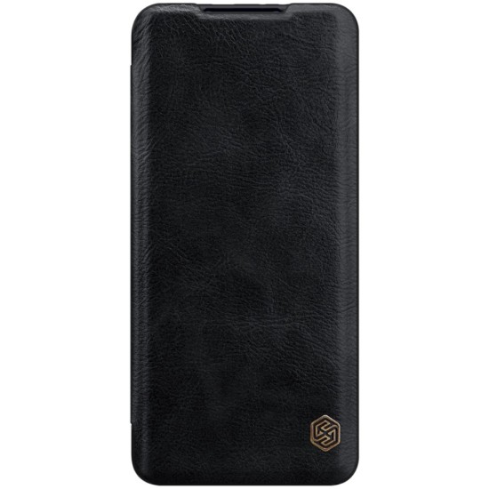NILLKIN Qin Series Card Holder Leather Flip Case priekš Xiaomi Mi 11 - Melns - sāniski atverams maciņš (ādas maks, grāmatiņa, leather book wallet case cover)