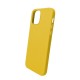 Forcell Silicone Case (Microfiber Soft Touch) priekš Apple iPhone 12 mini - Dzeltens - matēts silikona aizmugures apvalks / bampers-vāciņš 
