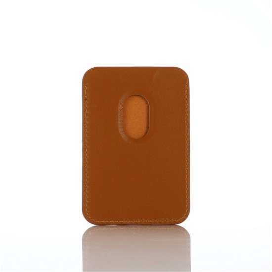 PU Leather Card Holder with MagSafe - Коричневый - держатель для кредитных карт из искусственой кожи с магнитом