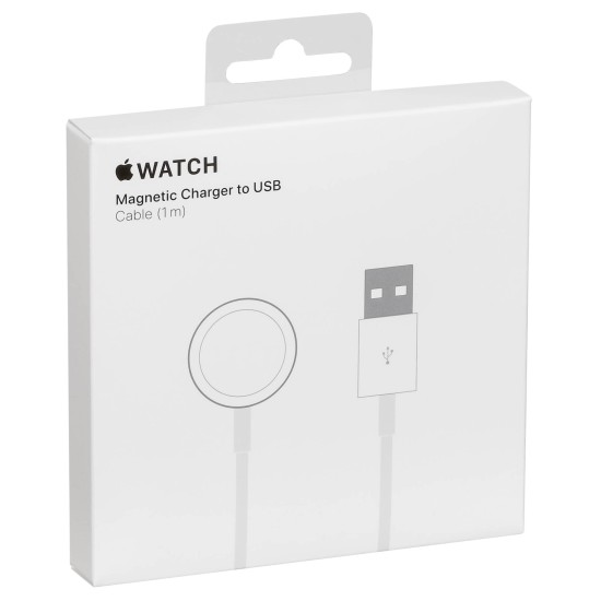 Apple 1m MX2E2ZM/A Magnetic USB Charging Cable priekš Apple Watch - magnētisks bezvadu USB lādētājs paliktnis
