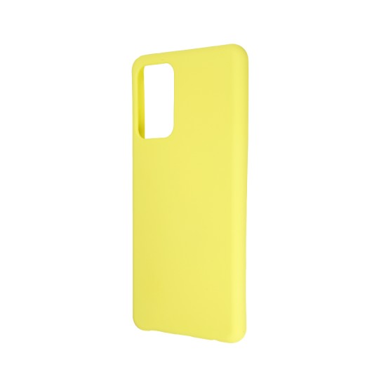 OEM Silicone Back Case (Microfiber Soft Touch) для Samsung Galaxy A12 A125 - Жёлтый - матовая силиконовая накладка