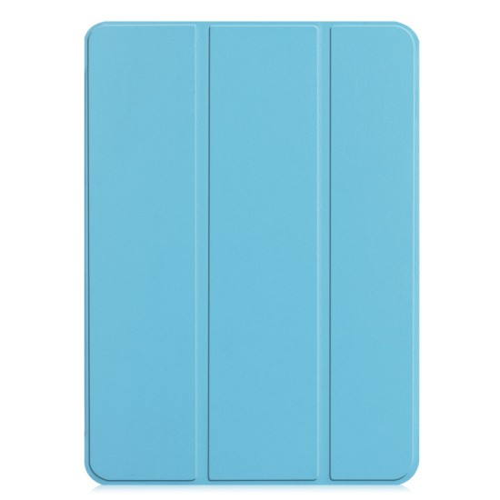 Tri-fold Stand PU Leather Smart Case priekš Apple iPad Pro 11 (2020 / 2021 / 2022) - Gaiši Zils - sāniski atverams maciņš ar stendu