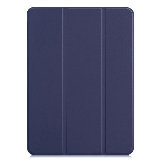 Tri-fold Stand PU Leather Smart Case priekš Apple iPad Pro 11 (2020 / 2021 / 2022) - Tumši Zils - sāniski atverams maciņš ar stendu