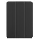 Tri-fold Stand PU Leather Smart Case priekš Apple iPad Pro 11 (2020 / 2021 / 2022) - Melns - sāniski atverams maciņš ar stendu