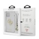 Guess Gold Charms Collection Back Case GUHCP12MKS4GGO priekš Apple iPhone 12 / 12 Pro - Caurspīdīgs / Zelts - silikona-plastikāta aizmugures apvalks / bampers-vāciņš
