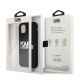 Karl Lagerfeld Silicone Stack Logo series Back Case KLHCP12MSLKLRBK priekš Apple iPhone 12 / 12 Pro - Melns - silikona aizmugures apvalks / maciņš