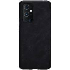 NILLKIN Qin Series Card Holder Leather Flip Case priekš OnePlus 9 Pro - Melns - sāniski atverams maciņš / grāmatveida maks