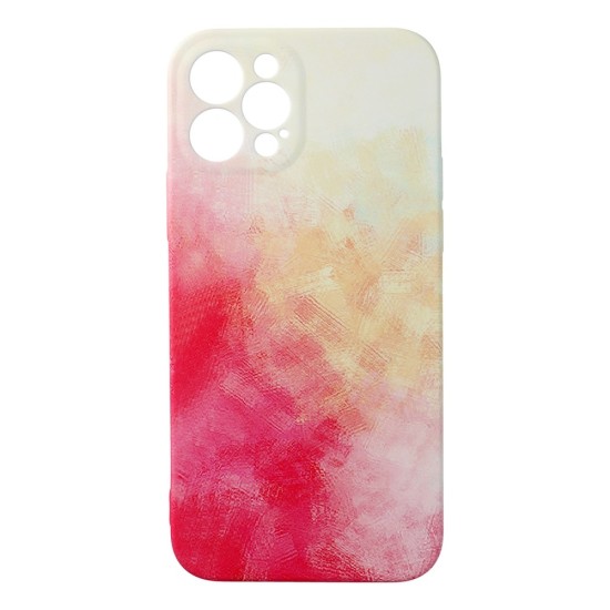 Forcell Pop Back Case priekš Samsung Galaxy A32 4G A325 - Balts / Sarkans - silikona aizmugures apvalks / bampers-vāciņš