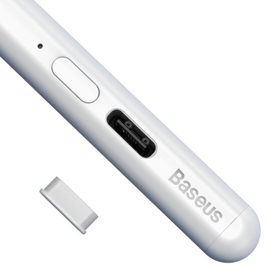 Baseus (ACSXB-B02) Active Capacitive Pen Touch Screen Stylus Drawing - Universāls vadības kociņš - Balts - pildspalva priekš ekrāniem (Apple Pencil MK0C2ZM/A / Samsung S Pen EJ-PT860BJEGWW analogs)