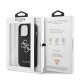 Guess 4G Saffiano Metal Logo Collection Back Case GUHCP13XSA4GSBK priekš Apple iPhone 13 Pro Max - Melns - mākslīgās ādas aizmugures apvalks / bampers-vāciņš