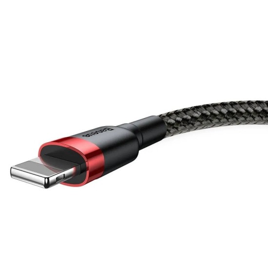 Baseus 3M Cafule 2A USB to Lightning cable - Чёрный - Apple iPhone / iPad дата кабель / провод для зарядки