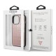 Guess Croco Strap Collection Back Case GUHCP13LPCRBPI priekš Apple iPhone 13 Pro - Rozā - mākslīgās ādas aizmugures apvalks / bampers-vāciņš