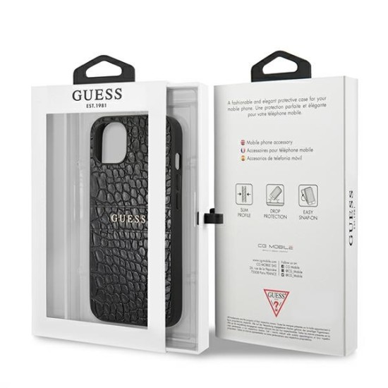 Guess Croco Strap Collection Back Case GUHCP13MPCRBBK для Apple iPhone 13 - Чёрный - чехол-накладка из искусственной / бампер-крышка