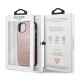 Guess Croco Strap Collection Back Case GUHCP13MPCRBPI priekš Apple iPhone 13 - Rozā - mākslīgās ādas aizmugures apvalks / bampers-vāciņš
