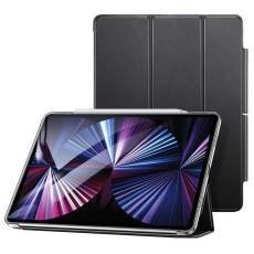 ESR Ascend Tri-fold Book Case with Clasp priekš Apple iPad Pro 11 (2020 / 2021 / 2022) - Melns - sāniski atverams maciņš ar stendu