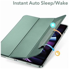 ESR Ascend Tri-fold Book Case with Clasp priekš Apple iPad Pro 11 (2020 / 2021 / 2022) - Zaļš - sāniski atverams maciņš ar stendu