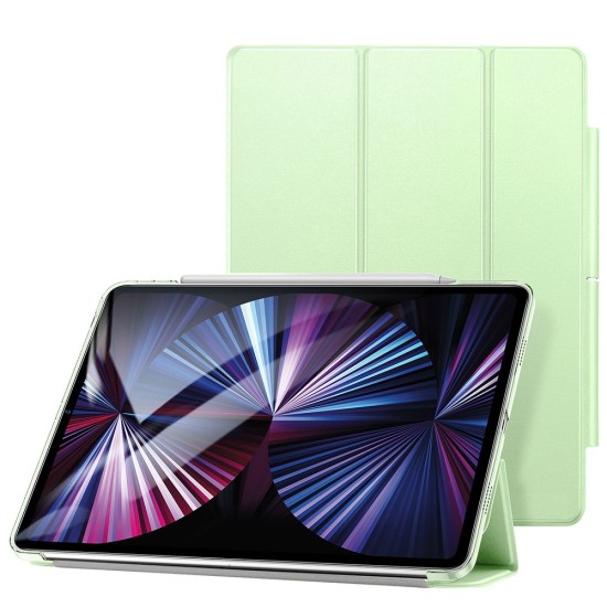 ESR Ascend Tri-fold Book Case with Clasp priekš Apple iPad Pro 11 (2020 / 2021 / 2022) - Gaiši Zaļš - sāniski atverams maciņš ar stendu