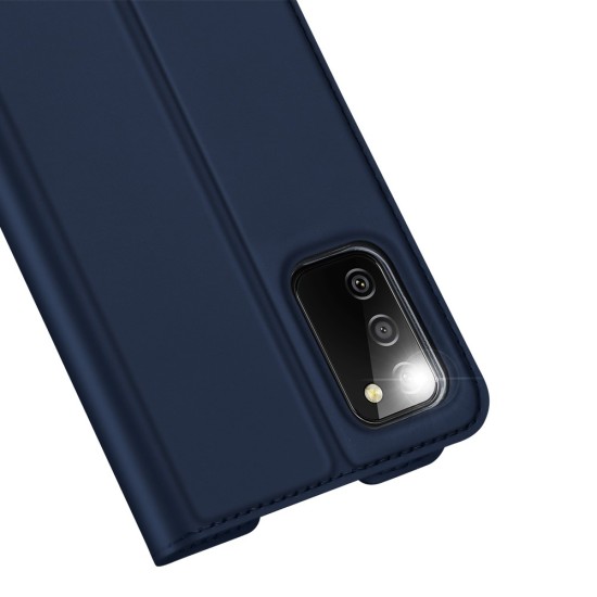 Dux Ducis Skin Pro series priekš Samsung Galaxy A03s A037G - Tumši Zils - sāniski atverams maciņš ar magnētu un stendu