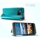 Kalaideng Sun series HTC One M9 - Zaļš - sāniski atverams maciņš ar lodziņu un stendu (ādas maks, grāmatiņa, leather book wallet case cover stand)