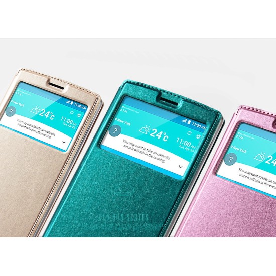 Kalaideng Sun series LG G4 H815 - Balts - sāniski atverams maciņš ar lodziņu un stendu (ādas maks, grāmatiņa, leather book wallet case cover stand)