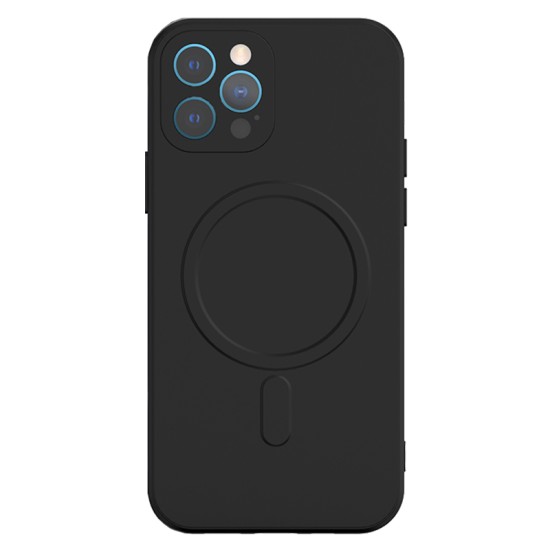 Tel Protect Silicone Back Case with MagSafe priekš Apple iPhone 13 Pro - Melns - silikona aizmugures apvalks / bampers-vāciņš
