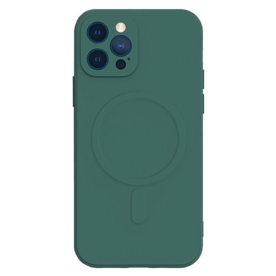 Tel Protect Silicone Back Case with MagSafe priekš Apple iPhone 13 Pro Max - Tumši Zaļš - silikona aizmugures apvalks / bampers-vāciņš