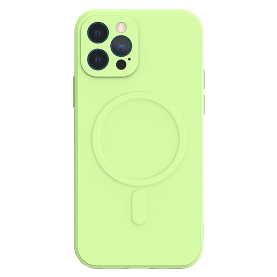 Tel Protect Silicone Back Case with MagSafe priekš Apple iPhone 13 Pro - Gaiši Zaļš - silikona aizmugures apvalks / bampers-vāciņš