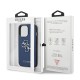 Guess 4G Saffiano Metal Logo Collection Back Case GUHCP13LSA4GSBL priekš Apple iPhone 13 Pro - Zils - mākslīgās ādas aizmugures apvalks / bampers-vāciņš
