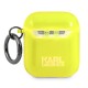 Karl Lagerfeld KLA2UCHFY Choupette Series Case priekš Apple Airpods - Dzeltens - silikona apvalks bezvadu austiņu lādēšanas ierīcei
