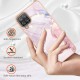 IMD Electroplating Marble Pattern TPU Phone Shell priekš Samsung Galaxy A12 A125 - Rozā Zelts - silikona aizmugures apvalks / bampers-vāciņš