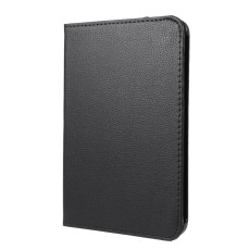 360 Rotary Stand Smart Lychee Leather Case priekš Apple iPad mini 6 (2021) / mini 7 (2024) - Melns - sāniski atverams maciņš ar stendu