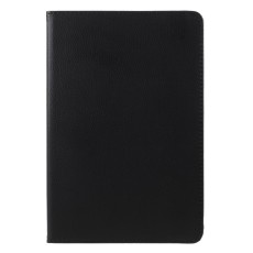 360 Rotary Litchi Grain Leather Cover w/ Stand priekš Huawei MatePad 11 - Melns - sāniski atverams maciņš ar stendu