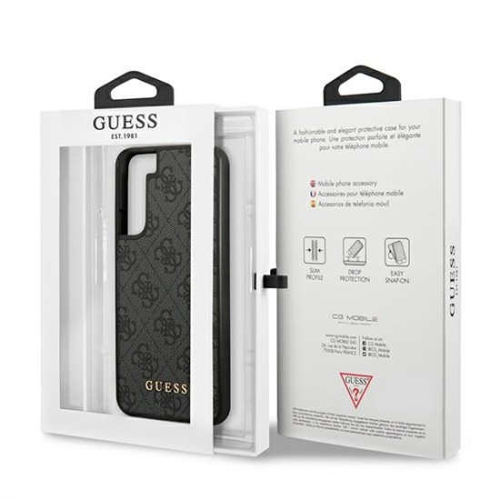 Guess 4G Collection Back Case GUHCS22SG4GFGR для Samsung Galaxy S22 5G S901 - Тёмно Серый - чехол-накладка из искусственной кожи / бампер-крышка