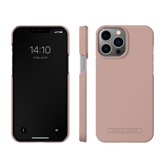 iDeal of Sweden Seamless SS22 Back Case priekš Apple iPhone 13 Pro Max - Blush Pink - ciets silikona aizmugures apvalks ar iebūvētu metālisku plāksni / bampers-vāciņš