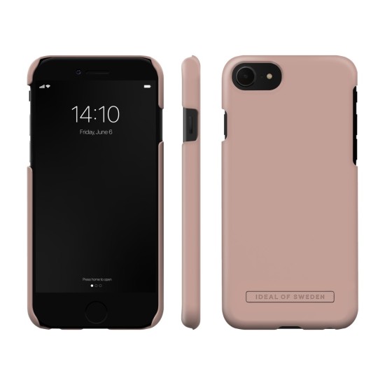 iDeal of Sweden Seamless SS22 Back Case для Apple iPhone 7 / 8 / SE2 (2020) / SE3 (2022) - Blush Pink - жесткий силиконовый чехол-накладка с встроенной металической пластиной / бампер-крышка