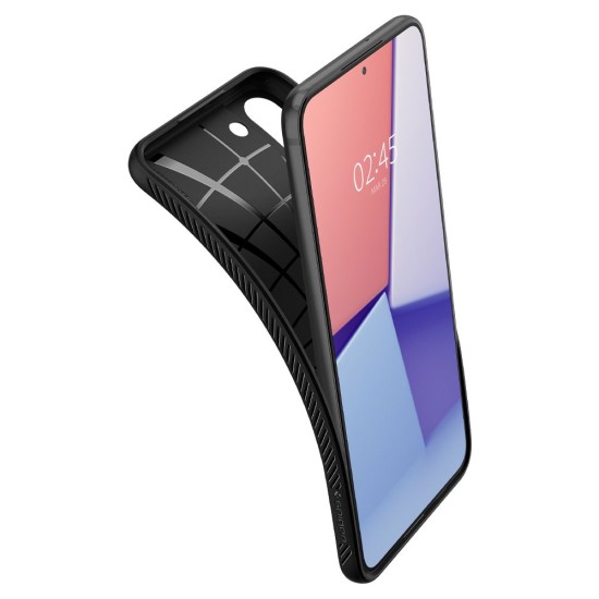 Spigen Liquid Air series Back Case priekš Samsung Galaxy S22 Plus 5G S906 - Melns - silikona aizmugures apvalks / bampers-vāciņš