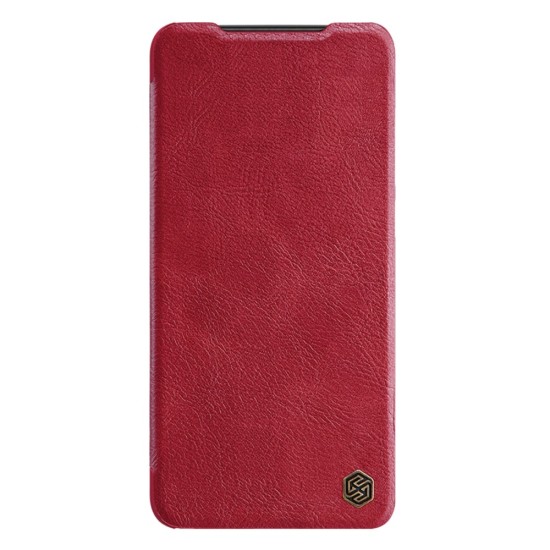 NILLKIN Qin Pro Series Card Holder Leather Flip Case priekš Samsung Galaxy A53 5G A536 - Sarkans - sāniski atverams maciņš