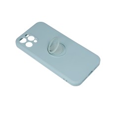 Finger Grip Back Case для Samsung Galaxy S22 Ultra 5G S908 - Голубой - силиконовая накладка с кольцом / бампер-крышка