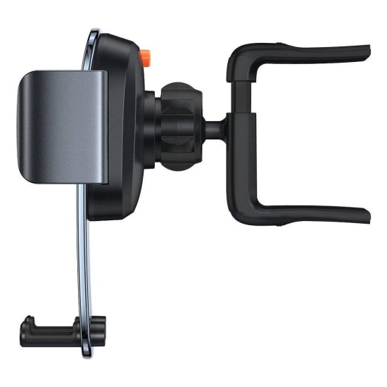 Baseus (SUYK000201) Easy Control Phone holder on Round Air Vent - Melns - Universāls stiprinājums uz apaļa automašīnas ventilācijas režģa