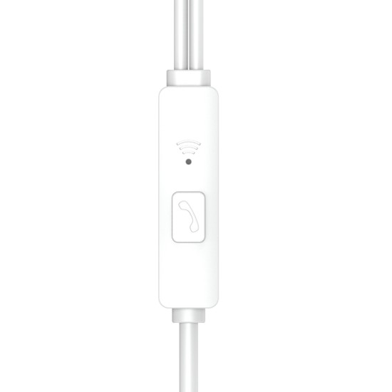 XO EP25 Wired Stereo Earphones with Remote and Mic USB Type-C - Белые - Универсальные стерео наушники с микрофоном