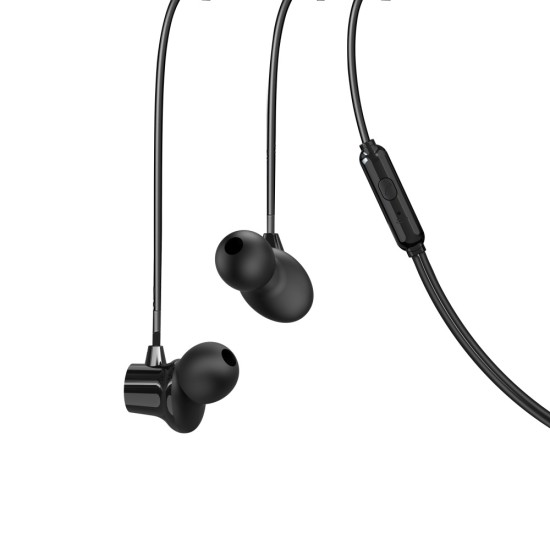 XO EP42 Wired Stereo Earphones with Remote and Mic USB Type-C - Melnas - Universālas stereo austiņas ar mikrofonu