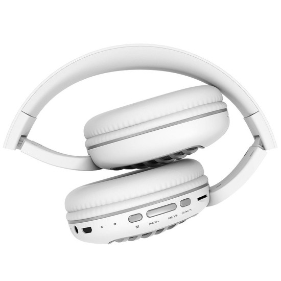 Hoco (W23) Brilliant Sound Bluetooth 5.0 Wireless Headphones with Microphone Universālas Bezvadu Austiņas - Baltas