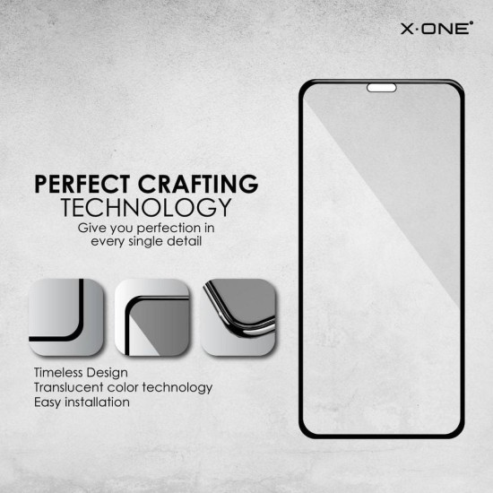 X-One 3D Full Glue (Case Friendly) Tempered Glass Screen Protector (working fingerprint) priekš Samsung Galaxy S22 Ultra 5G S908 - Melns - Ekrāna Aizsargstikls / Bruņota Stikla Aizsargplēve